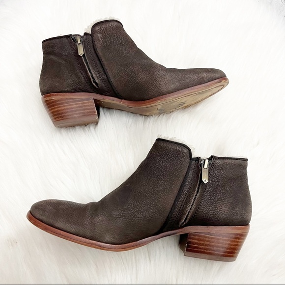 Sam Edelman Brown Leather Ankle Booties - Picture 2 of 6